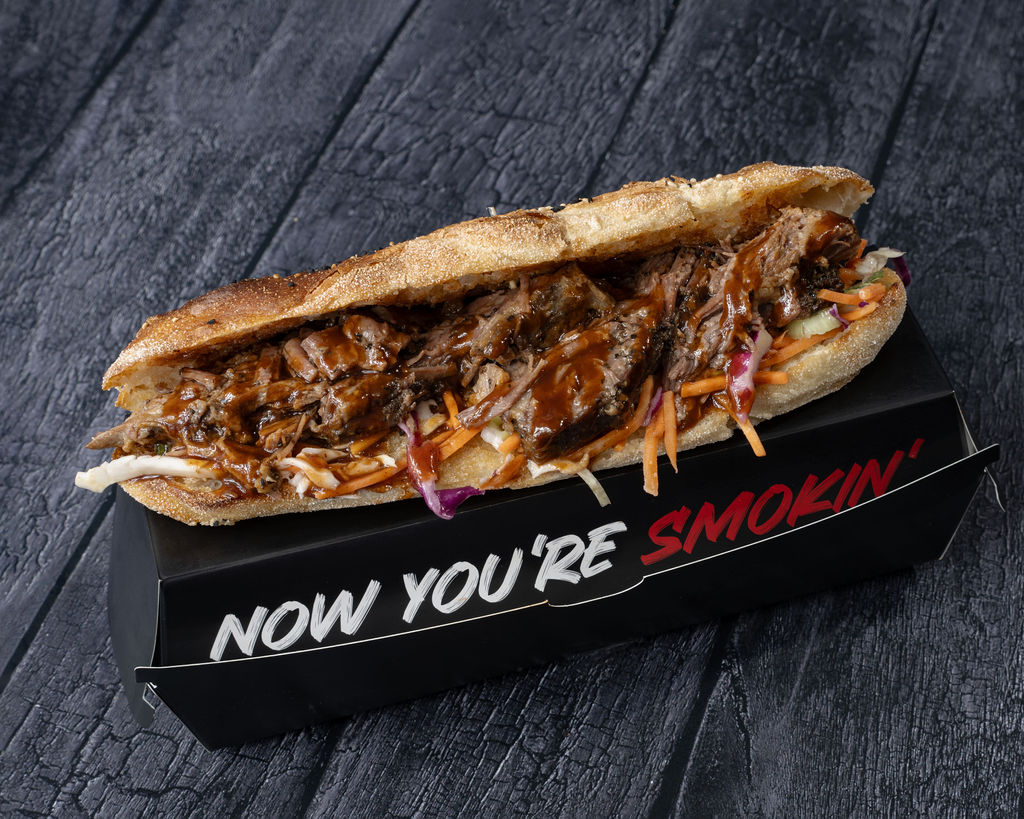 Wood fired smoker at Amin's Smokehouse